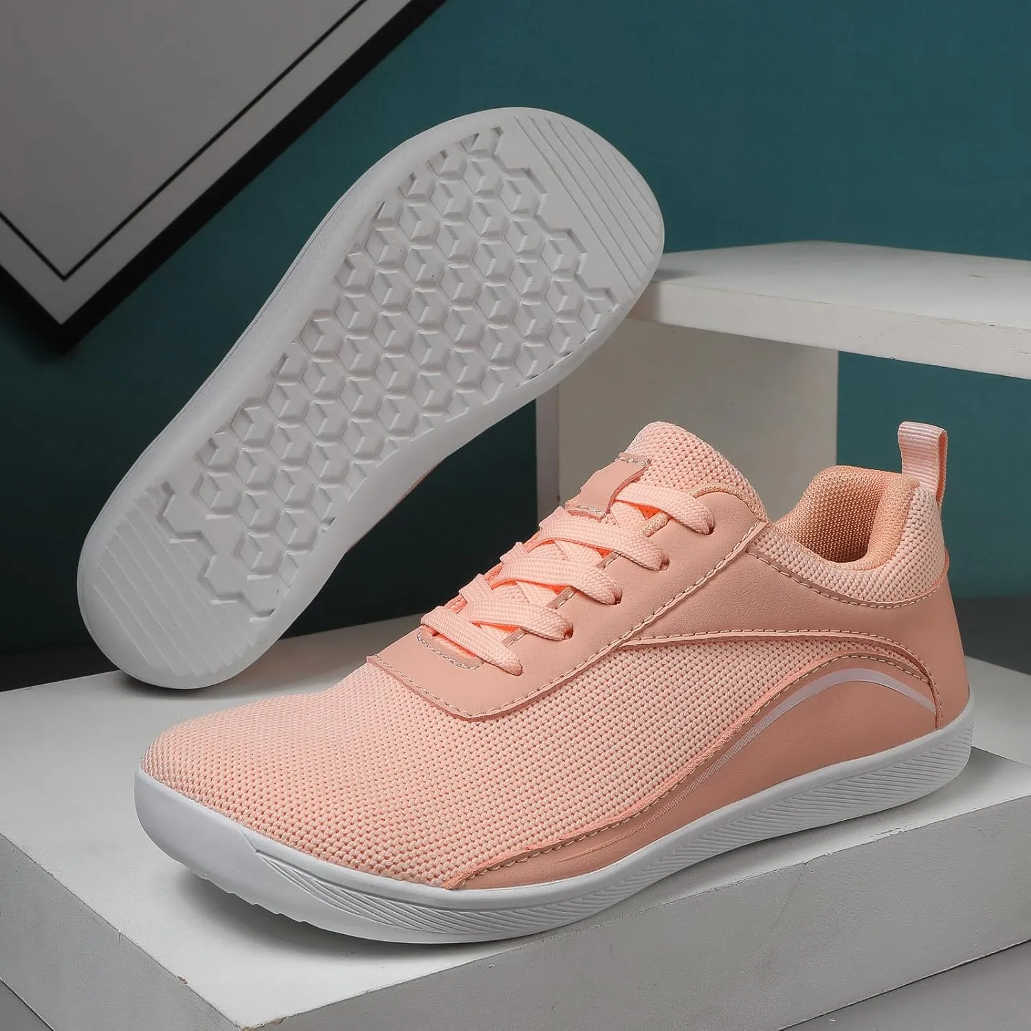 Mens Walking Shoes Wide Toe Workout Shoes Breathable Running Sneakers Lightweight Anti-Slip Training Shoes