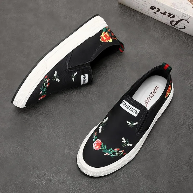 Minimalist Men's Slip-On Canvas Shoes - Soft Lining for All-Day Wear, Flexible Sole for Casual Walks & Weekend Outings