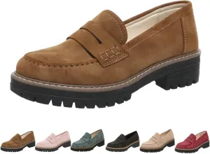 Orthopedic Shoes for Women Orthoture-Orthopedic Platform Loafers, Comfort Orthopedic Shoes, Womens Round Toe Walking Shoe, Slip On Shoes