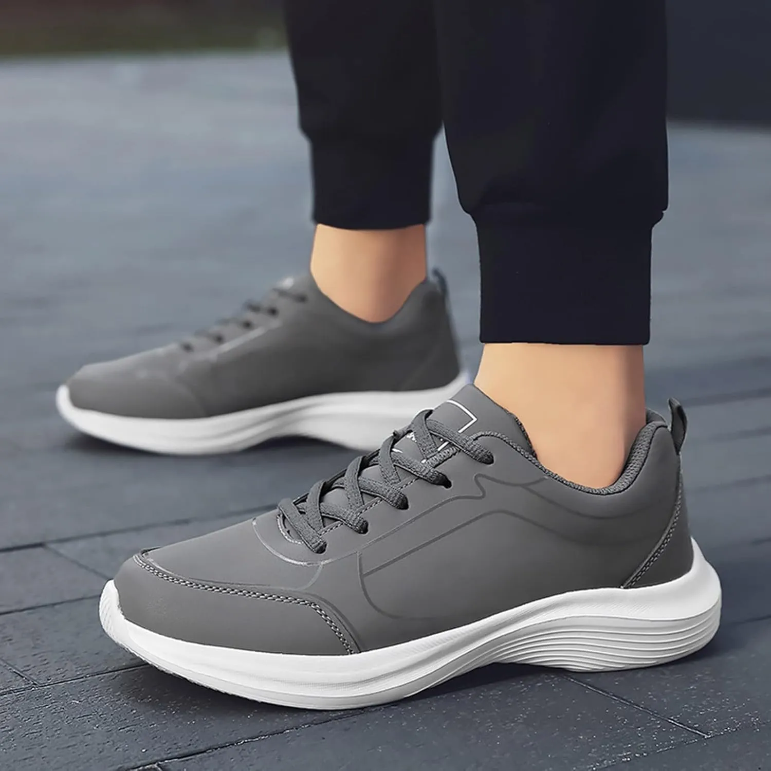 Outdoor Jogging Sneakers for Men Casual Sneaker Mesh Breathable Walking Shoe Lightweight Diabetic Shoes for Men