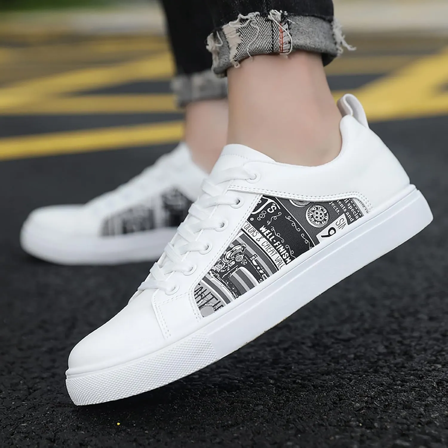 Platform High Top Sneakers for Women Fashion Black Walking Shoes Women Arch Support Womens Shoes Dressy Casual with Jeans Extra Wide Women Walking Sneakers Size 8 X Wide Zapatos OrtopéDicos De Mujer