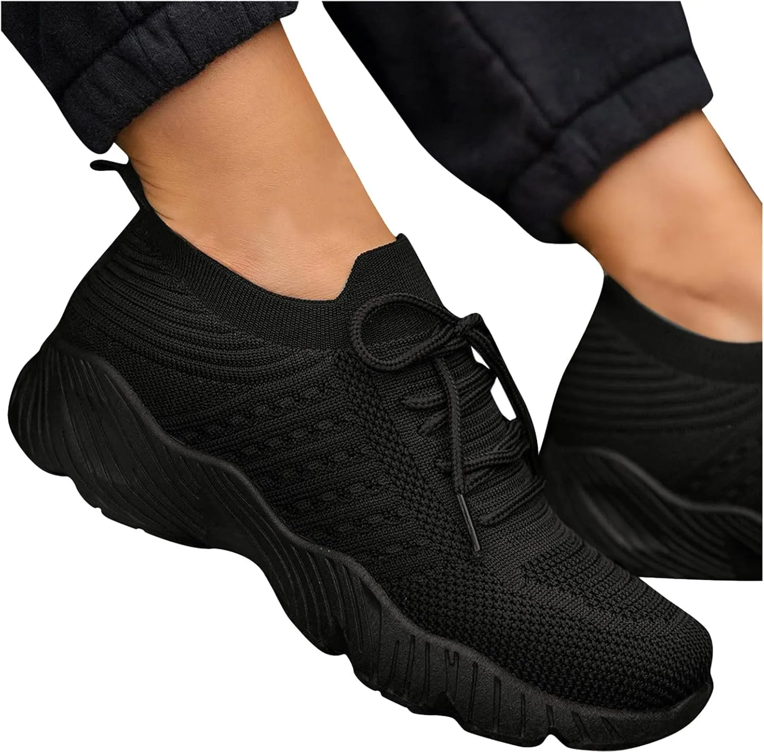 Platform High Top Sneakers for Women Fashion Walking Shoes Women Arch Support 11w Shoes for Women Black White Sneakers for Women Wide Fit Zapatos Antiderrapantes para Mujer Trabajo Cocina