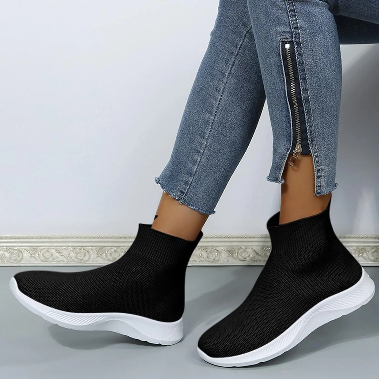 Platform Sneakers for Women Fashion Tan Women's Hiking Shoes Arch Support Womens Slip On Shoes with Arch Support Business Casual Wedge Sneakers for Women 2023 Athletic Shoes Women Wide Toe Box