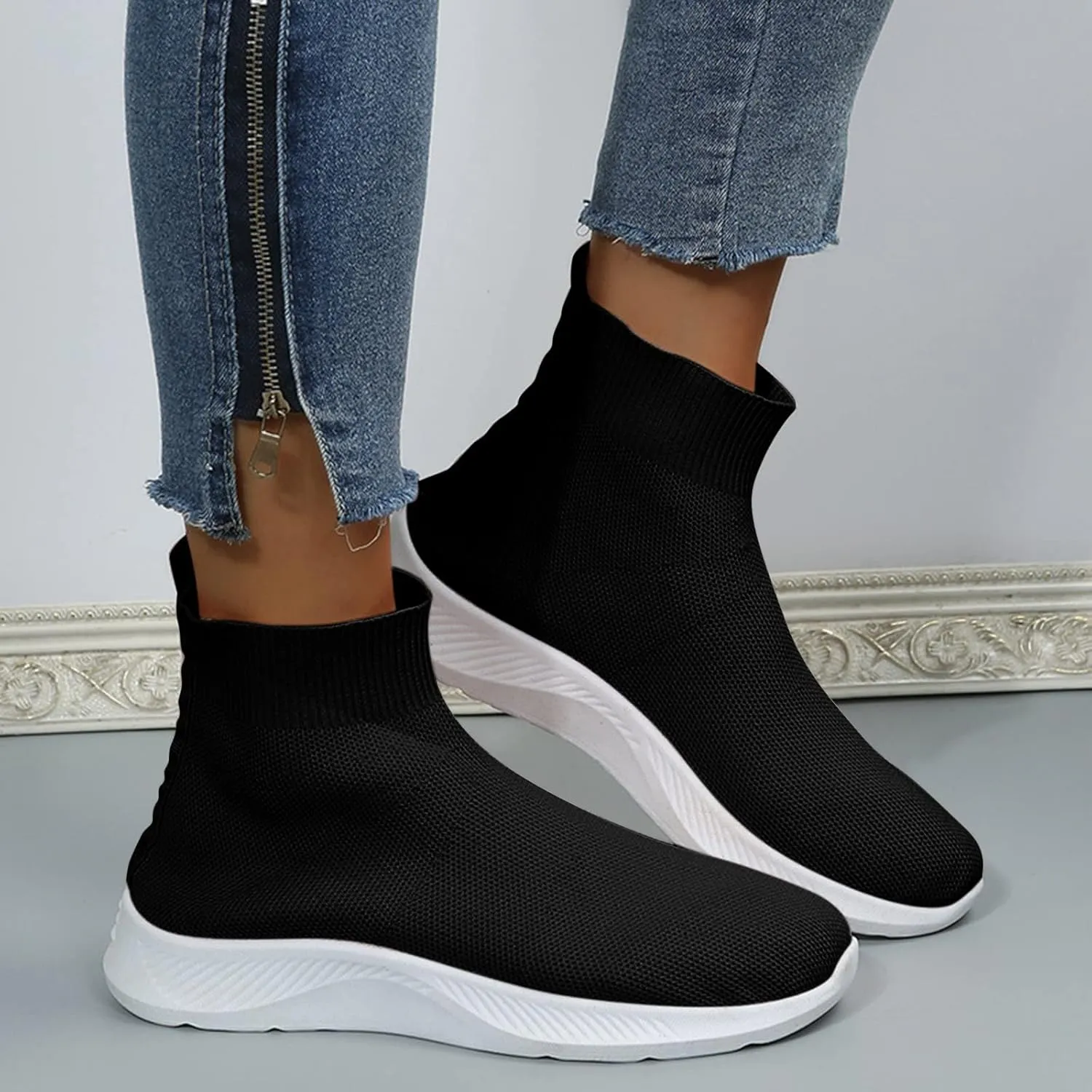 Platform Sneakers for Women Fashion Tan Women's Hiking Shoes Arch Support Womens Slip On Shoes with Arch Support Business Casual Wedge Sneakers for Women 2023 Athletic Shoes Women Wide Toe Box