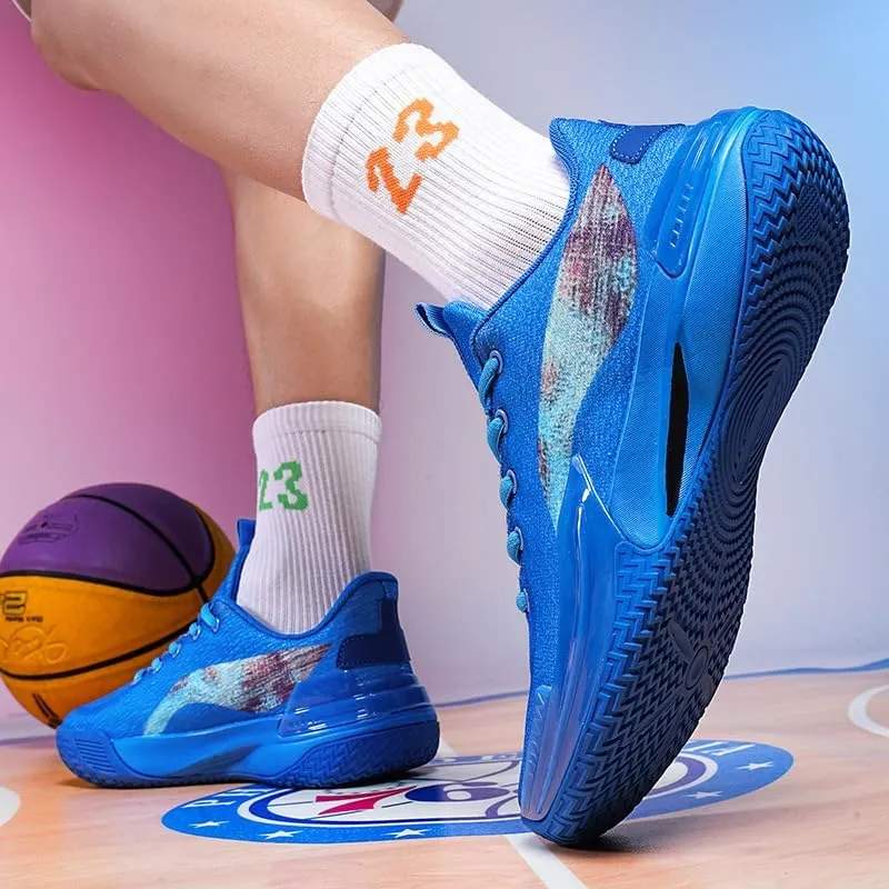 Practical Cement Floor Anti-Skid Youth Student Sports Running Basketball Shoes