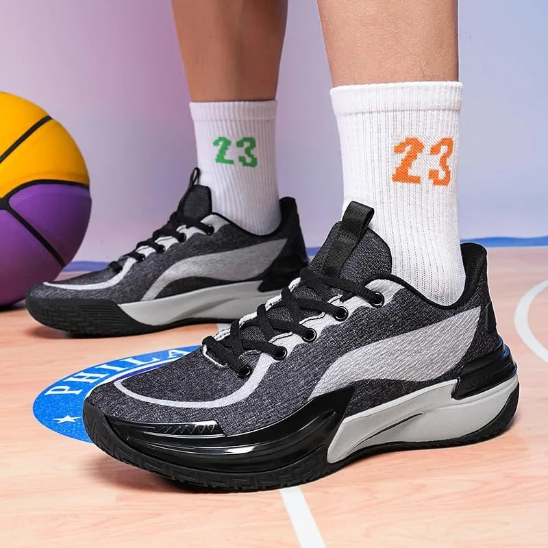 Practical Cement Floor Anti-Skid Youth Student Sports Running Basketball Shoes
