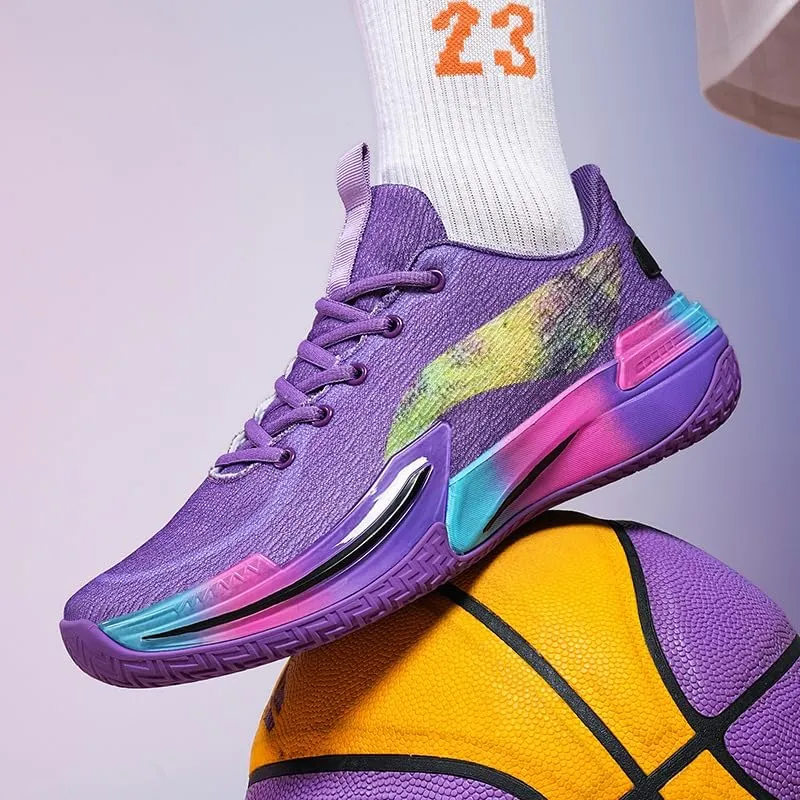 Practical Cement Floor Anti-Skid Youth Student Sports Running Basketball Shoes