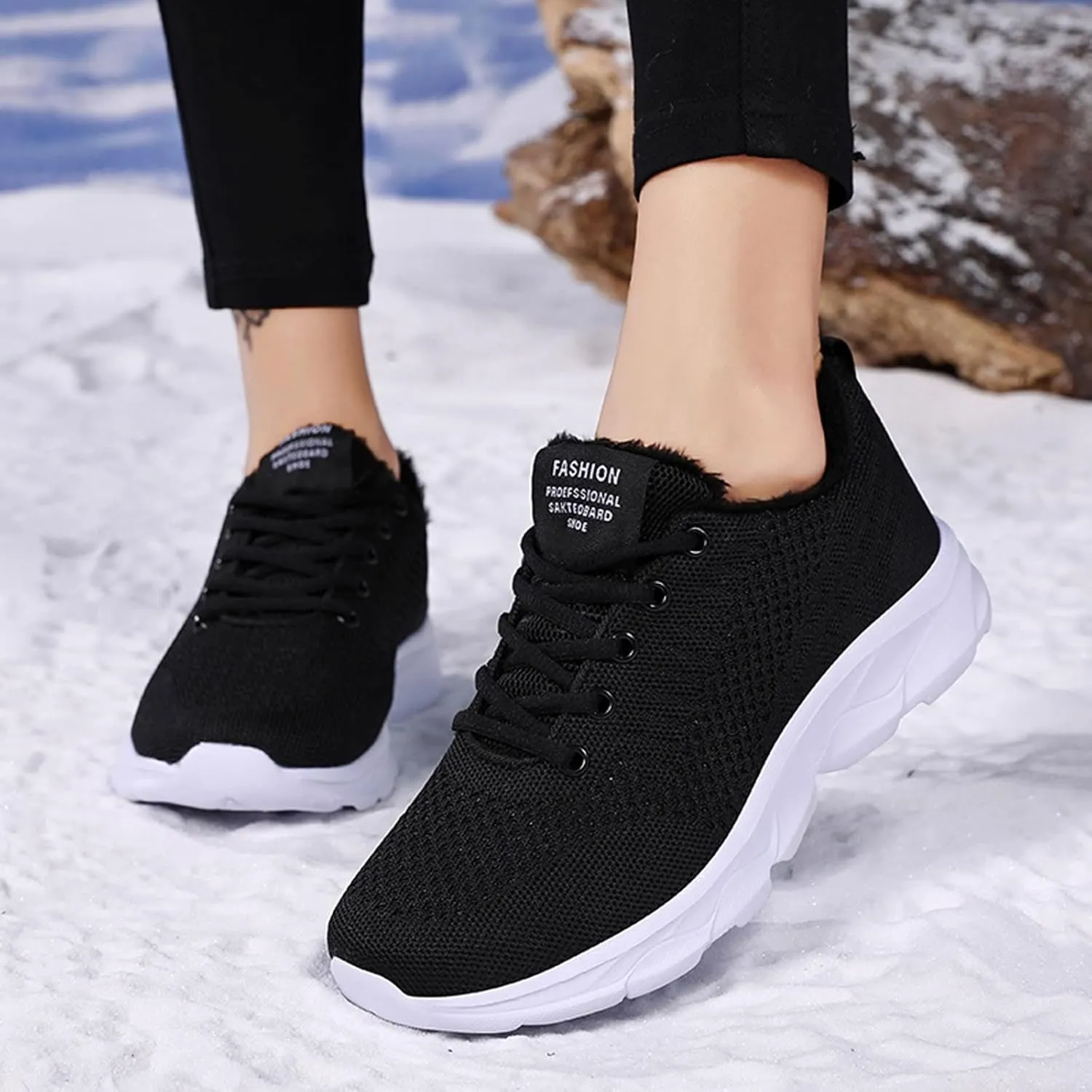 Running Shoes Girls Tennis Shoes Outdoor Keep Breathable Lace Up Runing Warm Sports Fashion Shoes Women Shoes Mesh Women's Tennis Workout Walking Sneakers