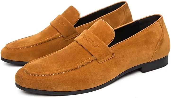 Santimon Men's Loafers Casual Penny Loafers for Men Suede Mens Slip On Driving Shoes