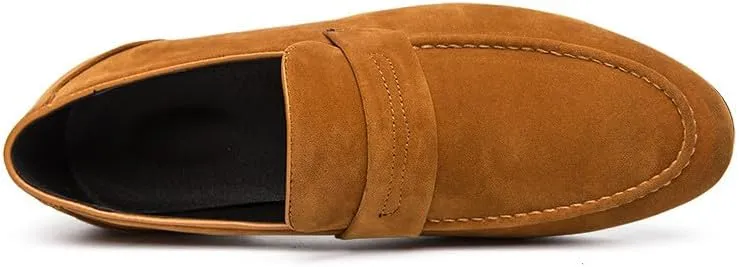 Santimon Men's Loafers Casual Penny Loafers for Men Suede Mens Slip On Driving Shoes