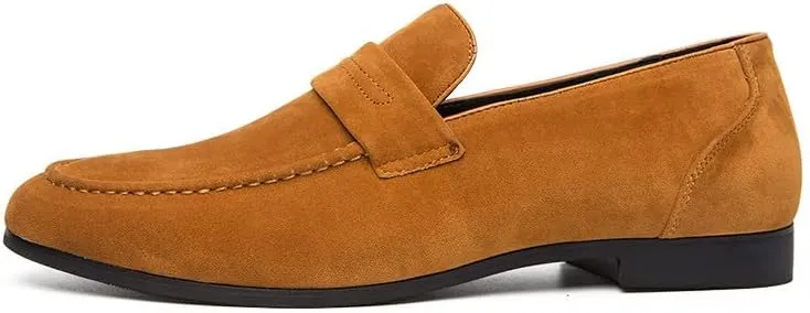 Santimon Men's Loafers Casual Penny Loafers for Men Suede Mens Slip On Driving Shoes