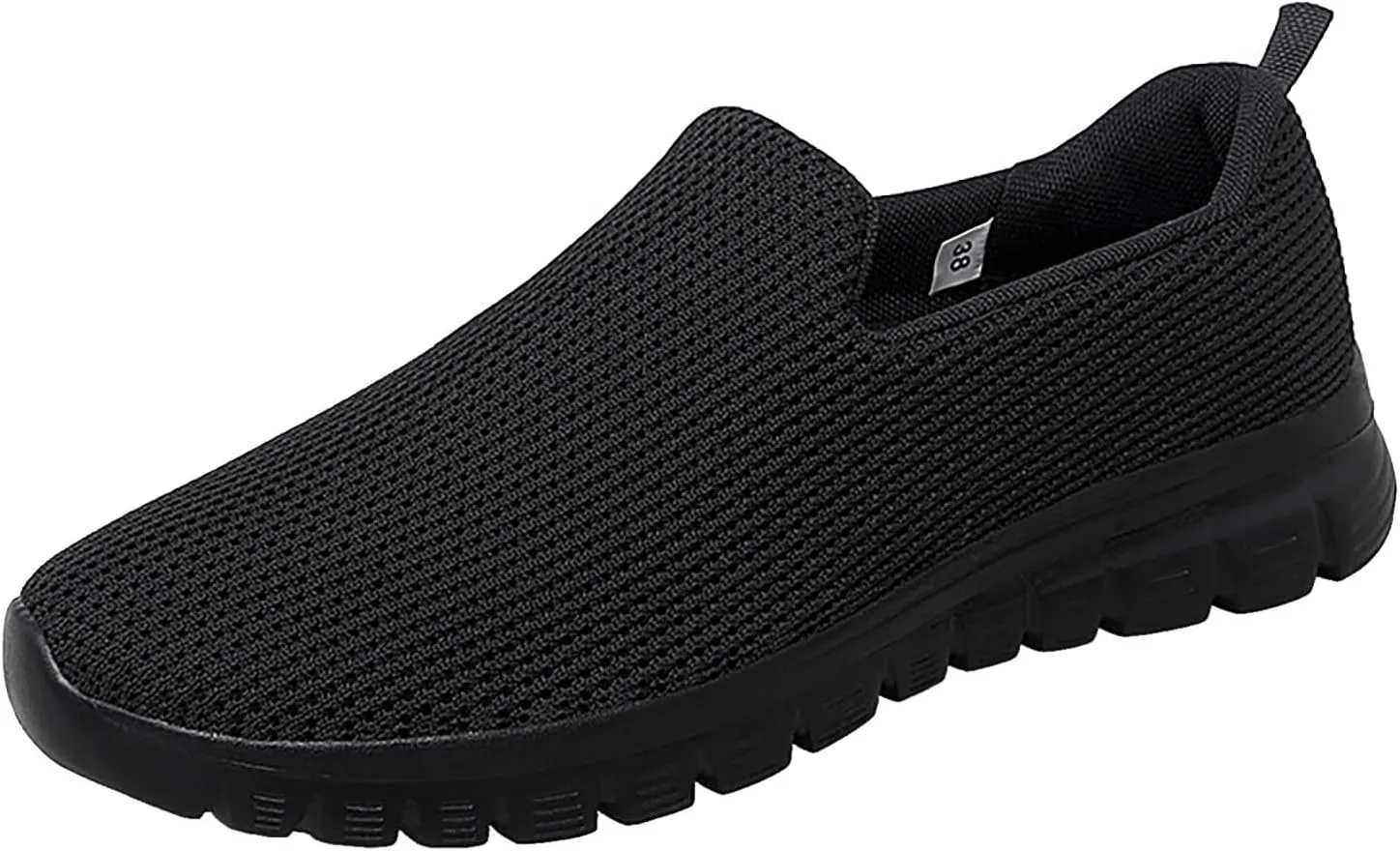 SBGMoSJ Casual Sneakers for Women Wide Zapatos Negros para Mujer Altos Womens Walking Shoes Slip On Sneakers Wide Width Black Tennis Shoes for Women Nursing Zapatos OrtopéDicos para Mujeres El