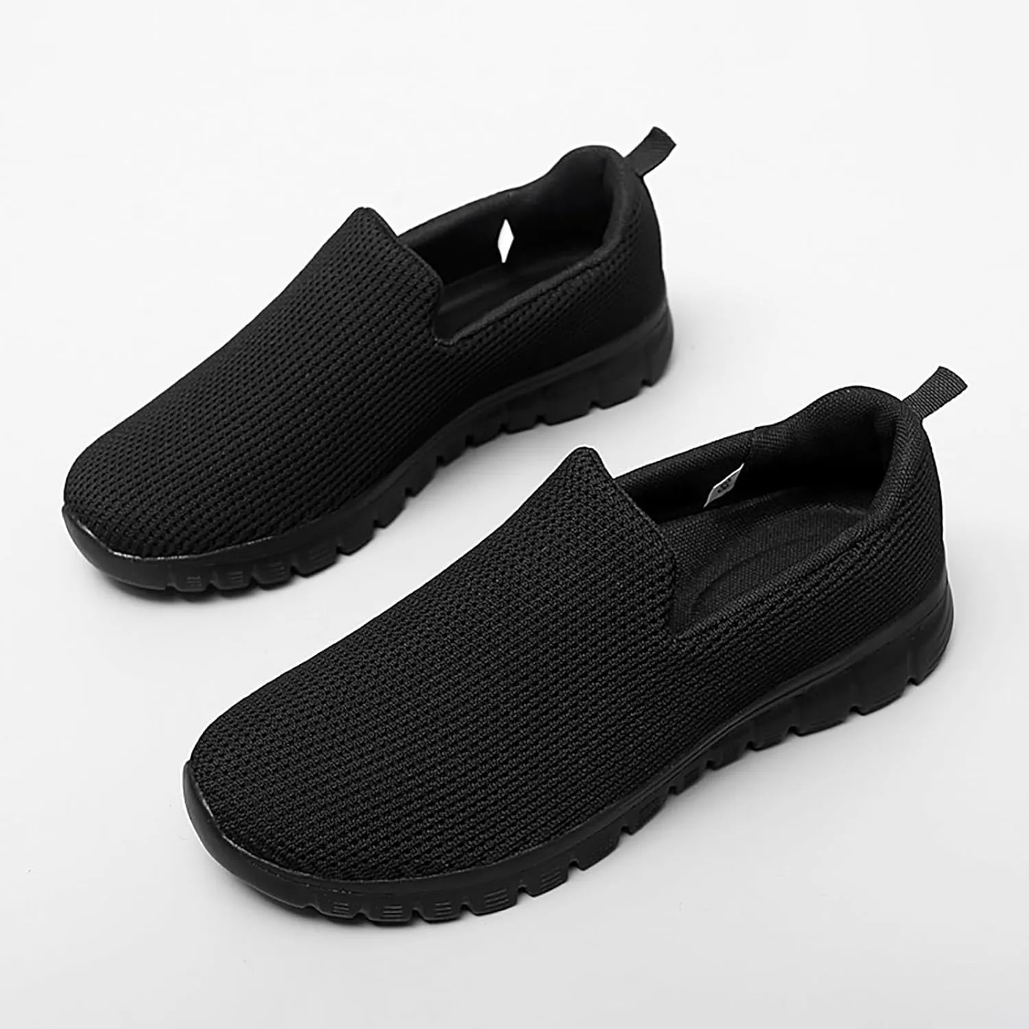 SBGMoSJ Casual Sneakers for Women Wide Zapatos Negros para Mujer Altos Womens Walking Shoes Slip On Sneakers Wide Width Black Tennis Shoes for Women Nursing Zapatos OrtopéDicos para Mujeres El