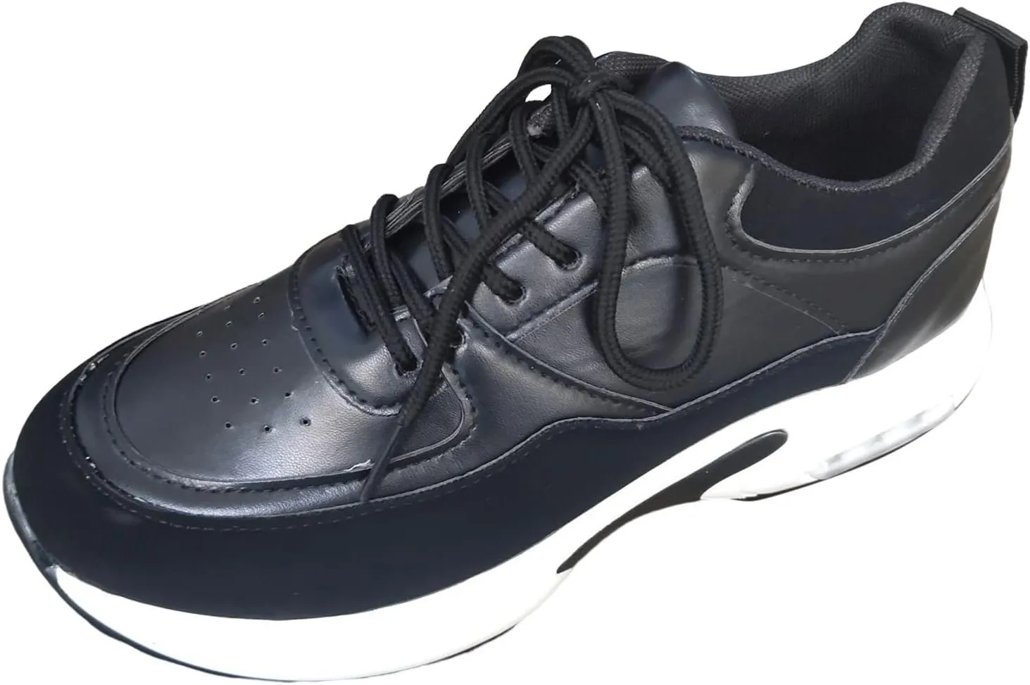 SBGMoSJ Fashion Sneakers for Women Comfy Work Shoes for Women Standing All Day Womens Slip On Sneakers Wide Womens Fashion Sneakers Size 10.5 Black Comfy Walking Shoes Women