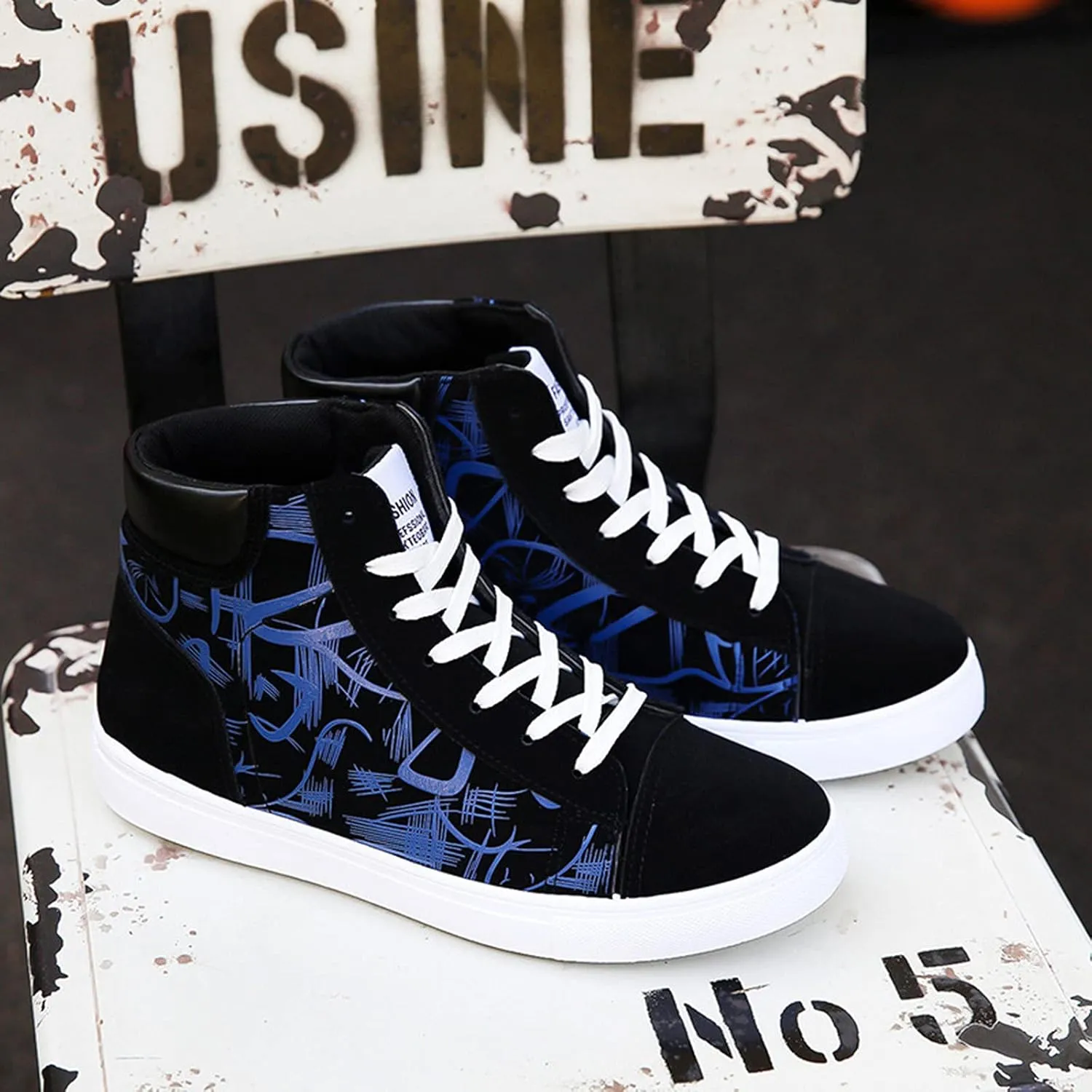 SBGMoSJ High Top Wedge Sneakers for Women Size 12 Slip On Shoes Women Mule Sneakers Casual Black Shoes for Women 2023 Trendy Chunky Sneakers for Women Platform Comfy Shoes for Women Dressy