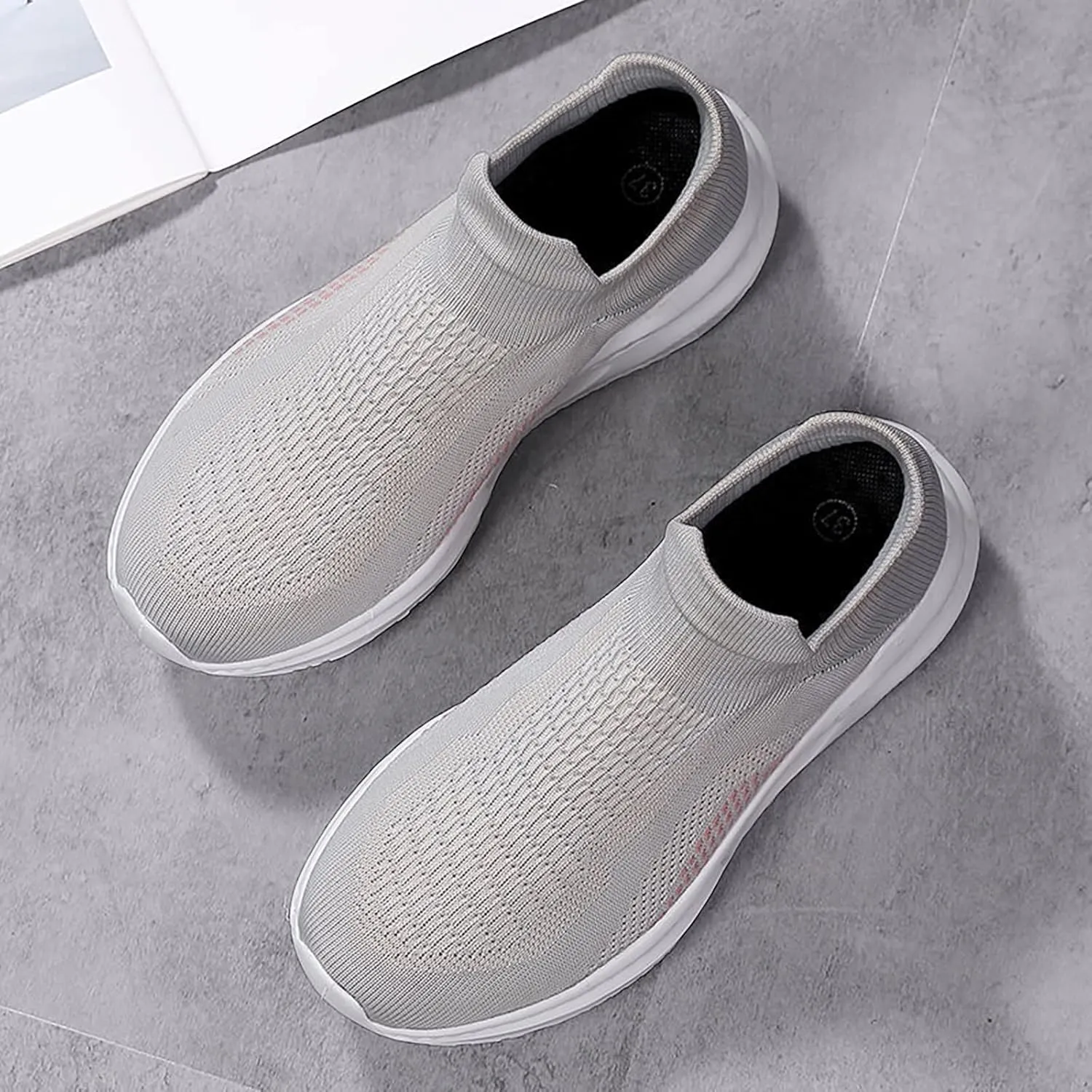 SBGMoSJ Slip On Shoes Women Wide Toe Box Walking Shoes Women Wide Width Women Shoes Size 10 Sneakers White High Top Sneakers for Women Fashion Sneakers Shoes for Women Platform