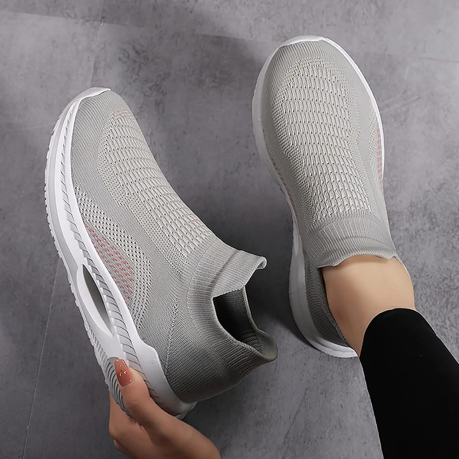 SBGMoSJ Slip On Shoes Women Wide Toe Box Walking Shoes Women Wide Width Women Shoes Size 10 Sneakers White High Top Sneakers for Women Fashion Sneakers Shoes for Women Platform