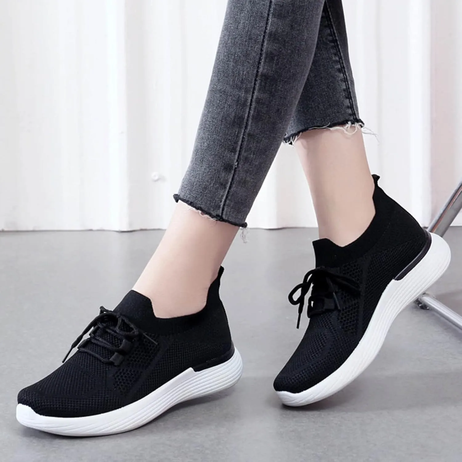 SBGMoSJ Sneakers for Women Slip Ons Size 9 Women's Slip Resistant Shoes Canvas Shoes for Women Wide Width Size 12 Womens High Top Sneakers with Zipper Athletic Shoes Women Walking Size 5.5 W