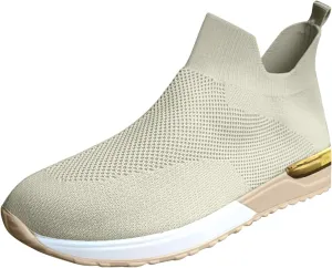 SBGMoSJ Women's Fashion Sneakers Lace-Up Woven Knit Upper Women's Wedge Fashion Sneakers Black Shoes Women Slip Ons Womens Fashion Sneakers Athletic Shoes Women Size 5.5