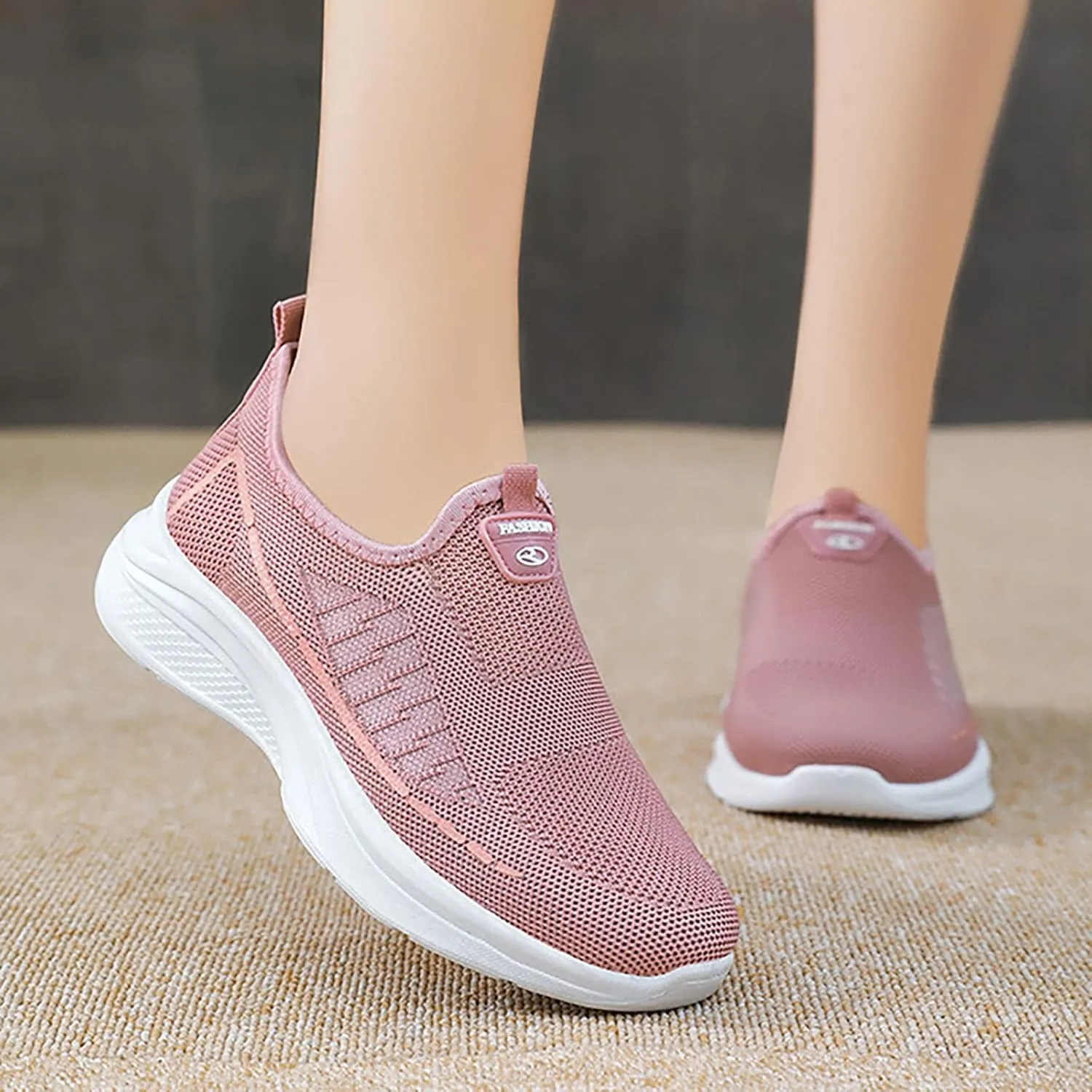 SBGMoSJ Womens High Top Side Zip Sneakers All White Slip Resistant Shoes for Women/Nurse Shoes Women's Tennis Shoes 8.5 Walking Women's Sneakers Size 8 Slip On Shoes for Women Slip Resistant