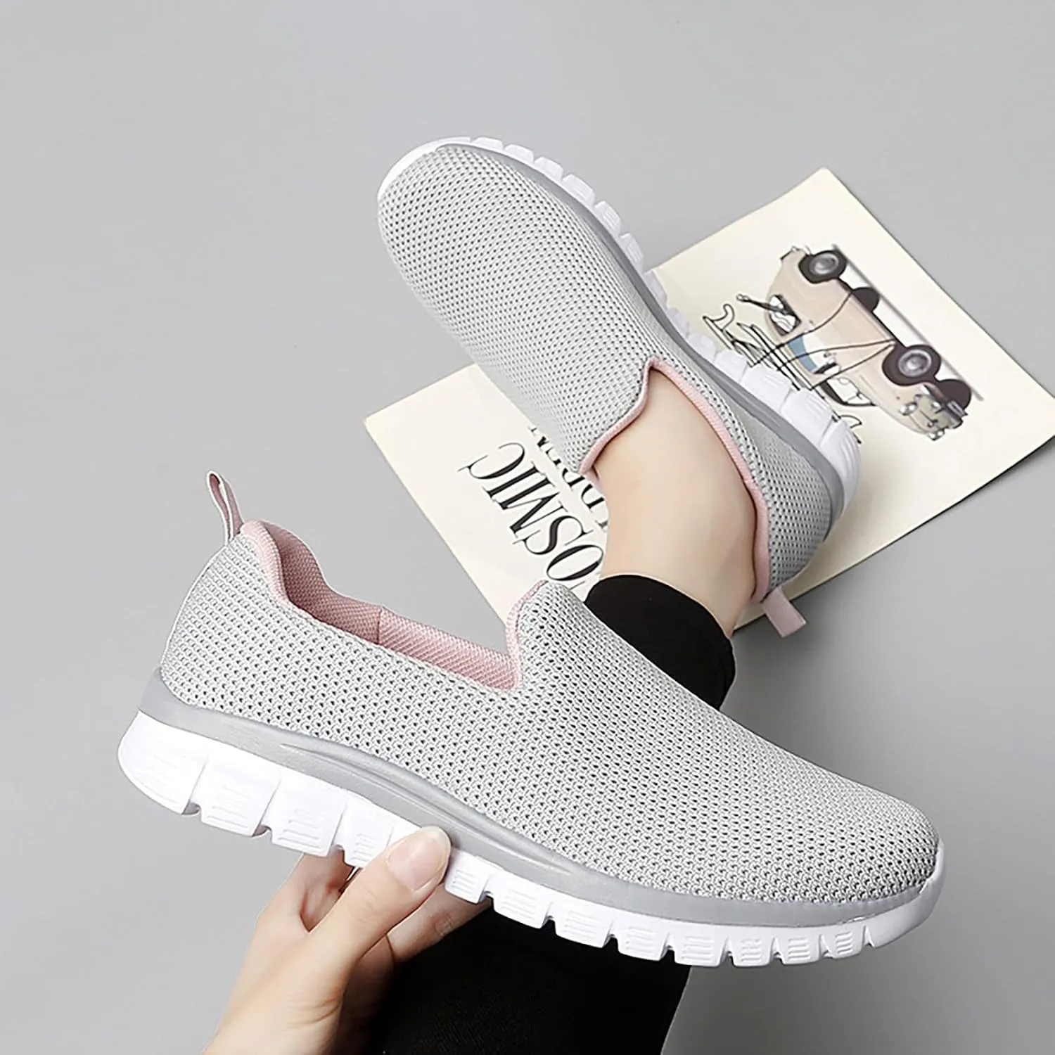 SBGMoSJ Womens Platform Sneakers Size 11 Wide Slip Resistant Women's Black Work Shoes Size 9 Canvas Shoes for Women Black Womens Running Shoes Size 7 1/2 Trending Tennis Shoes for Women 2023