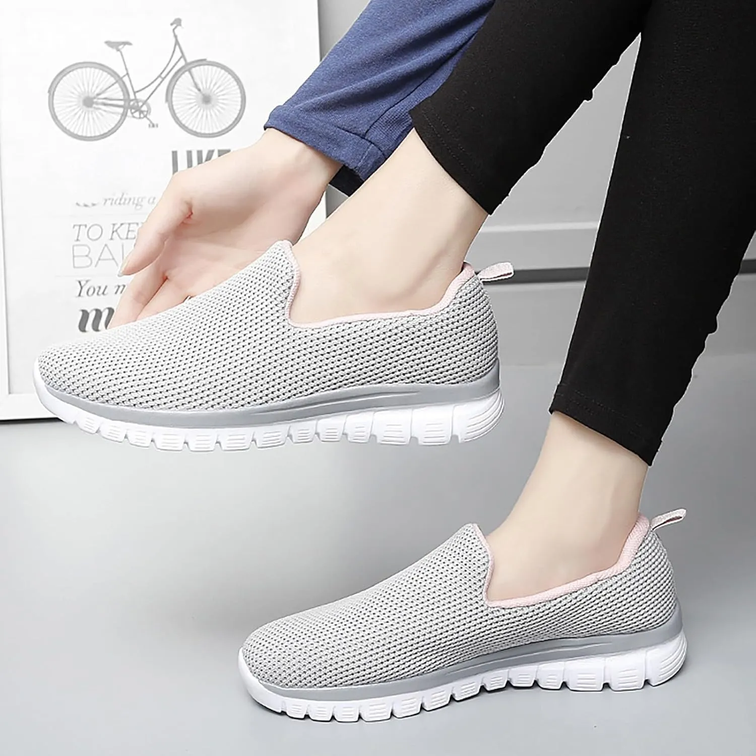 SBGMoSJ Womens Platform Sneakers Size 11 Wide Slip Resistant Women's Black Work Shoes Size 9 Canvas Shoes for Women Black Womens Running Shoes Size 7 1/2 Trending Tennis Shoes for Women 2023