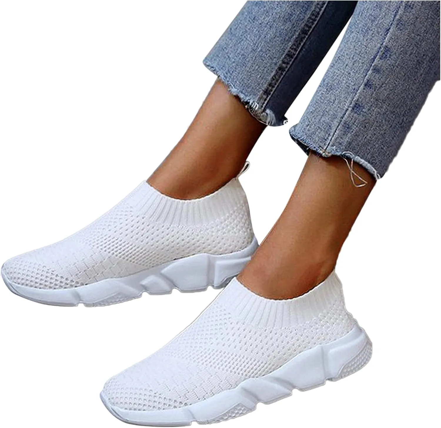 SBGMoSJ Women's Sneakers Size 9 Slip On Slip On Shoes for Women 2023 Wide Width White Canvas Tennis Shoes for Women Womens High Top Sneakers with Zipper Slip Resistant Work Shoes for Women Nurse