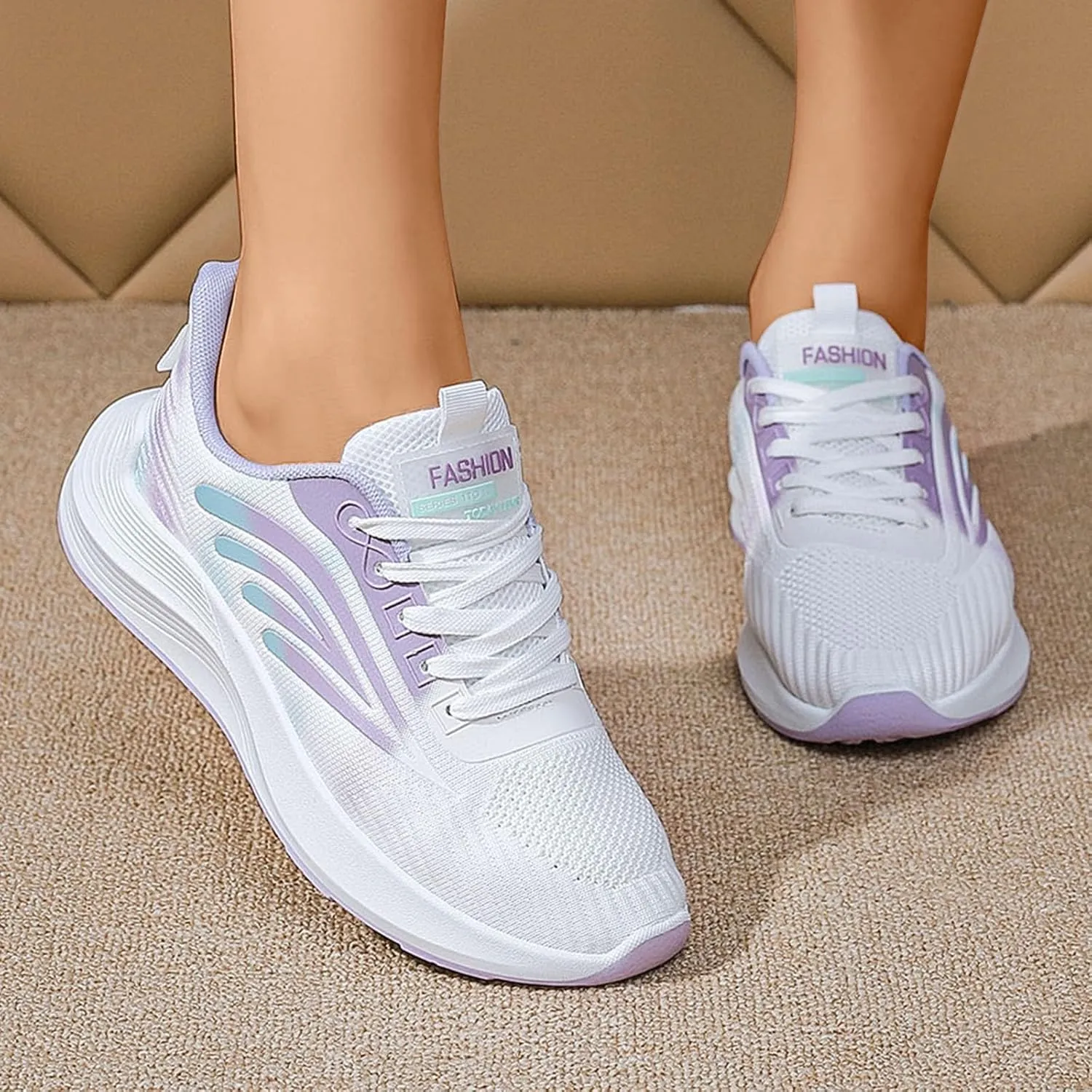 SBGMoSJ Womens Walking Shoes Size 9.5 Black and White Slip Resistant Nurse Shoes for Women White Black and White Running Shoes Women 10 Wide Womens Sneakers Black Slip On Shoes for Women 2023