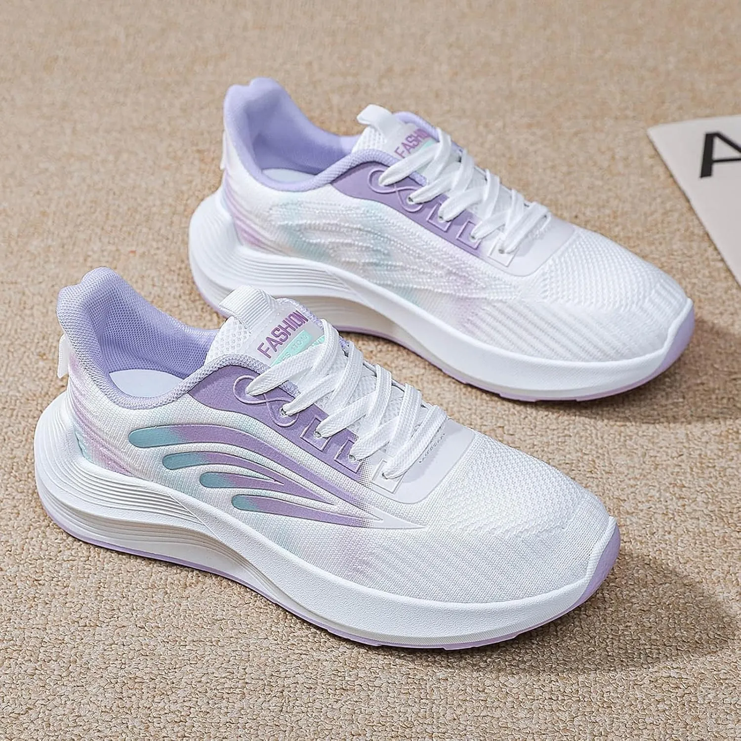 SBGMoSJ Womens Walking Shoes Size 9.5 Black and White Slip Resistant Nurse Shoes for Women White Black and White Running Shoes Women 10 Wide Womens Sneakers Black Slip On Shoes for Women 2023