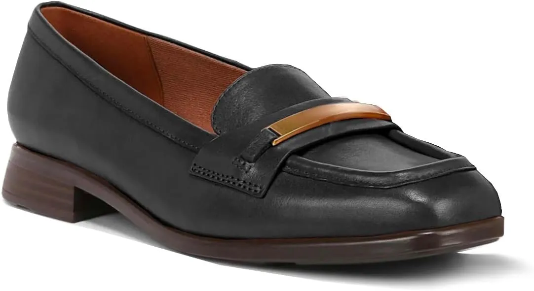 SHODENSE Women Square Toe Loafers Slip On Low Chunky Heel Penny Loafers Shoes Two Tone 1 inch Block Heel Dress Shoes Matte Vintage Classic Walking Drive Loafers Office Casual Size 4-11 M US