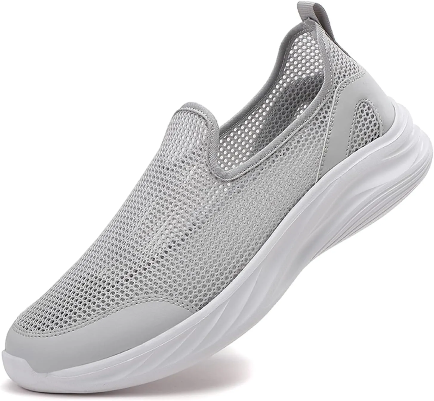 Shoe Made with Natural Materials Men Sports Shoes Fashionable New Pattern Hollow Mesh Solid Color Simple Breathable