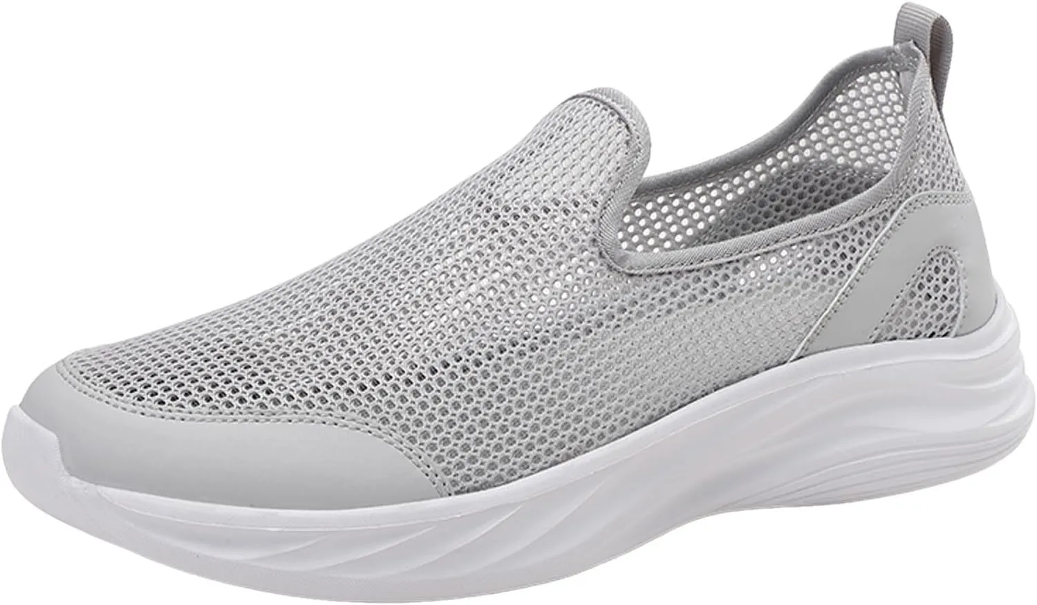 Shoe Made with Natural Materials Men Sports Shoes Fashionable New Pattern Hollow Mesh Solid Color Simple Breathable