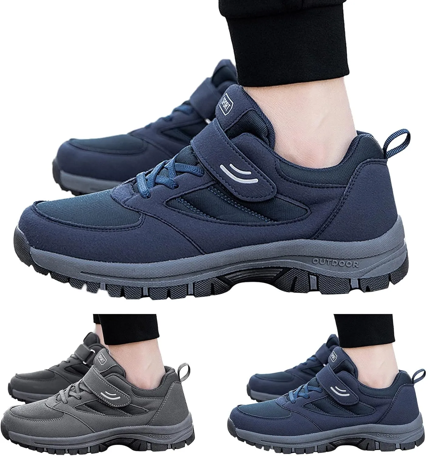 Shoes for Men Black Leather Sneakers Men Mens Slip on Walking Shoes Blade Tennis Shoes Fashion Sneaker