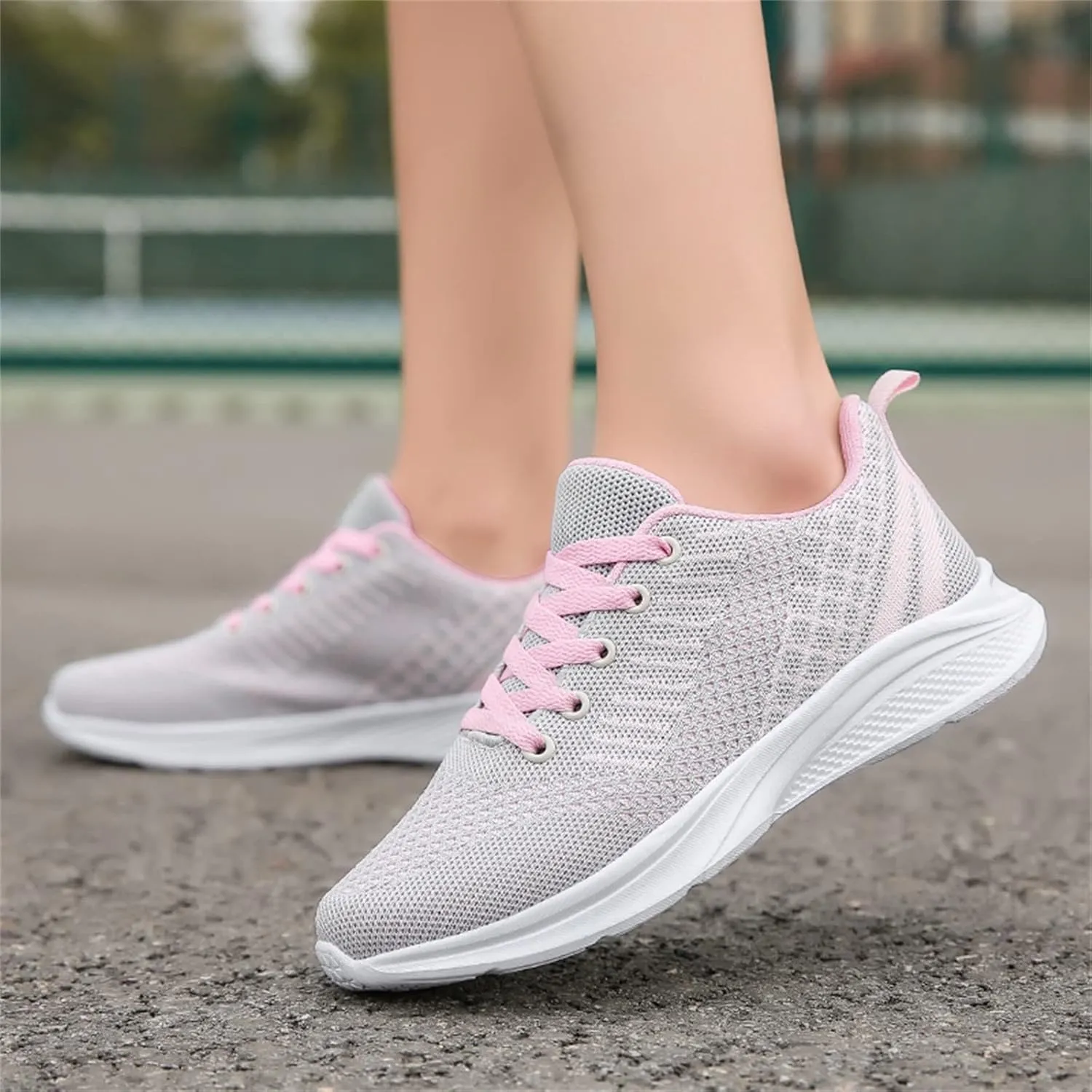 Sneakers for Women Colorblock, Fashion Running Walking Tennis Shoes Non Slip Athletic Training Gym Cushioning Work Shoes