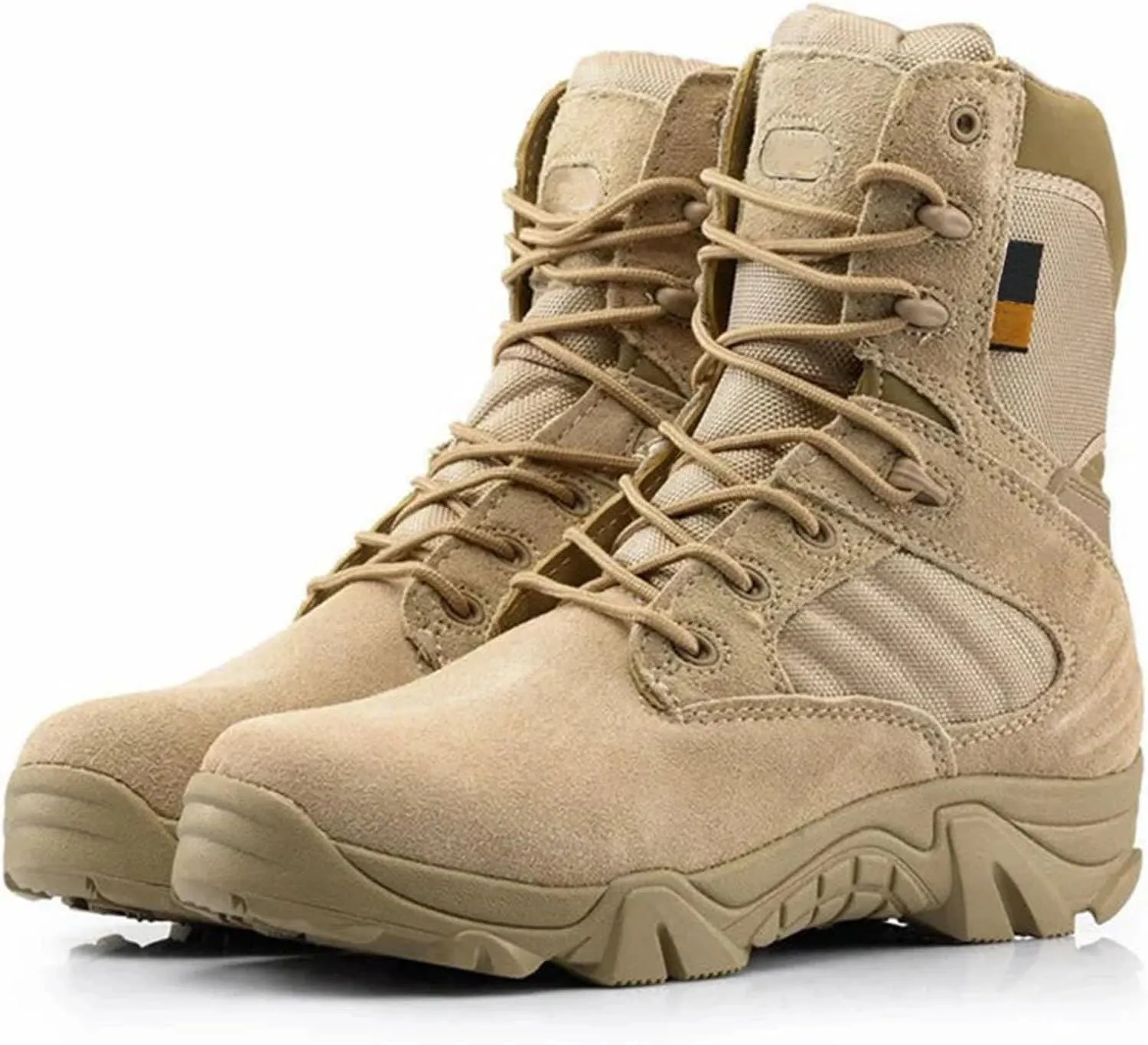 Tactical Combat Boots with Side Zipper | Waterproof, Slip-Resistant, Lightweight Military Boots for Hiking, Trekking, & Work