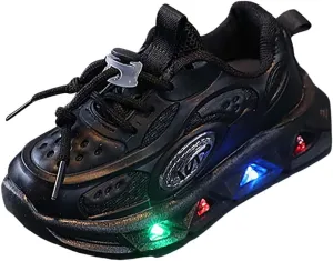 Toddler Led Light Up Sneaker Baby Infant Newborn First Walking Running Sport Shoes Kids Slip On Chunky Sole Shoes