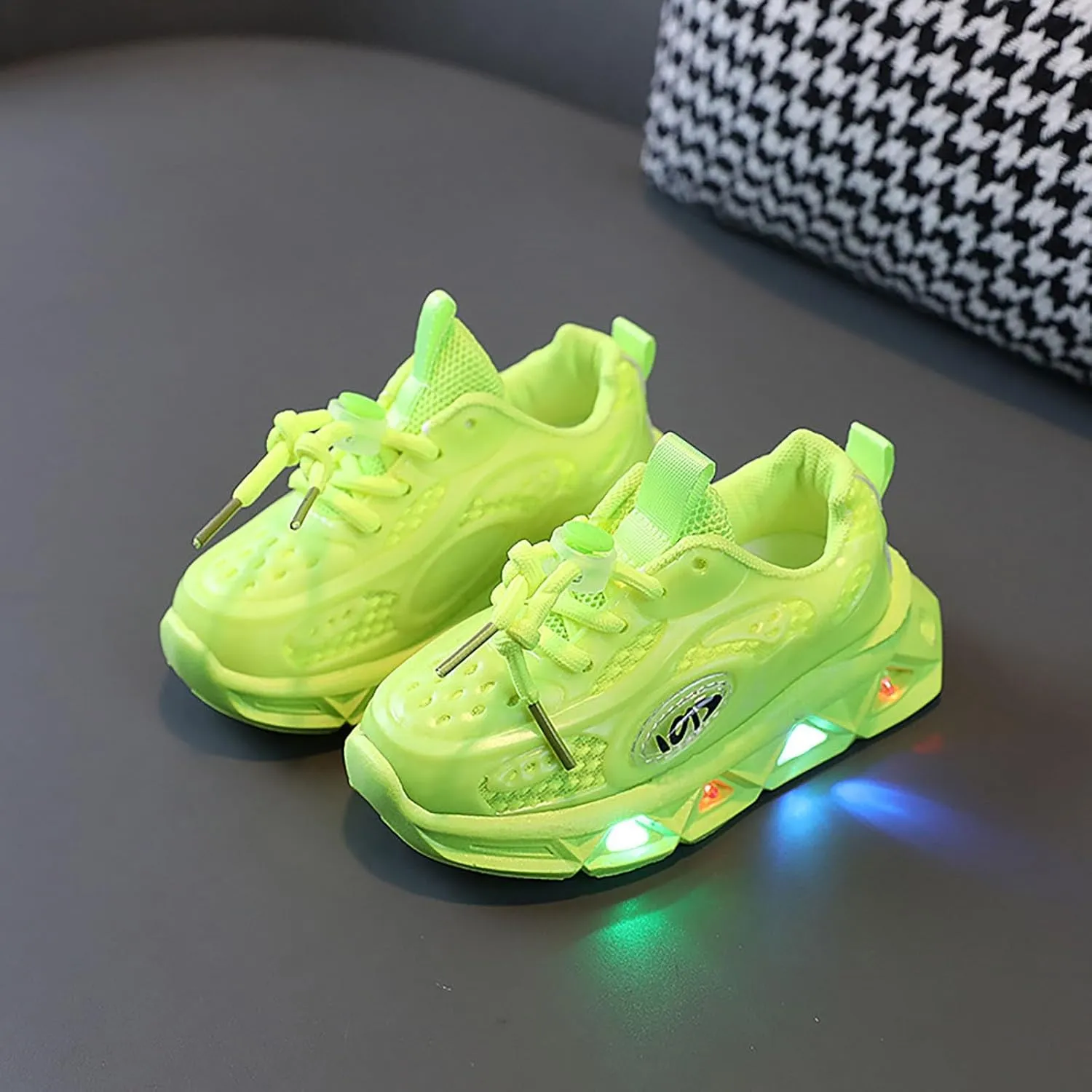 Toddler Led Light Up Sneaker Baby Infant Newborn First Walking Running Sport Shoes Kids Slip On Chunky Sole Shoes
