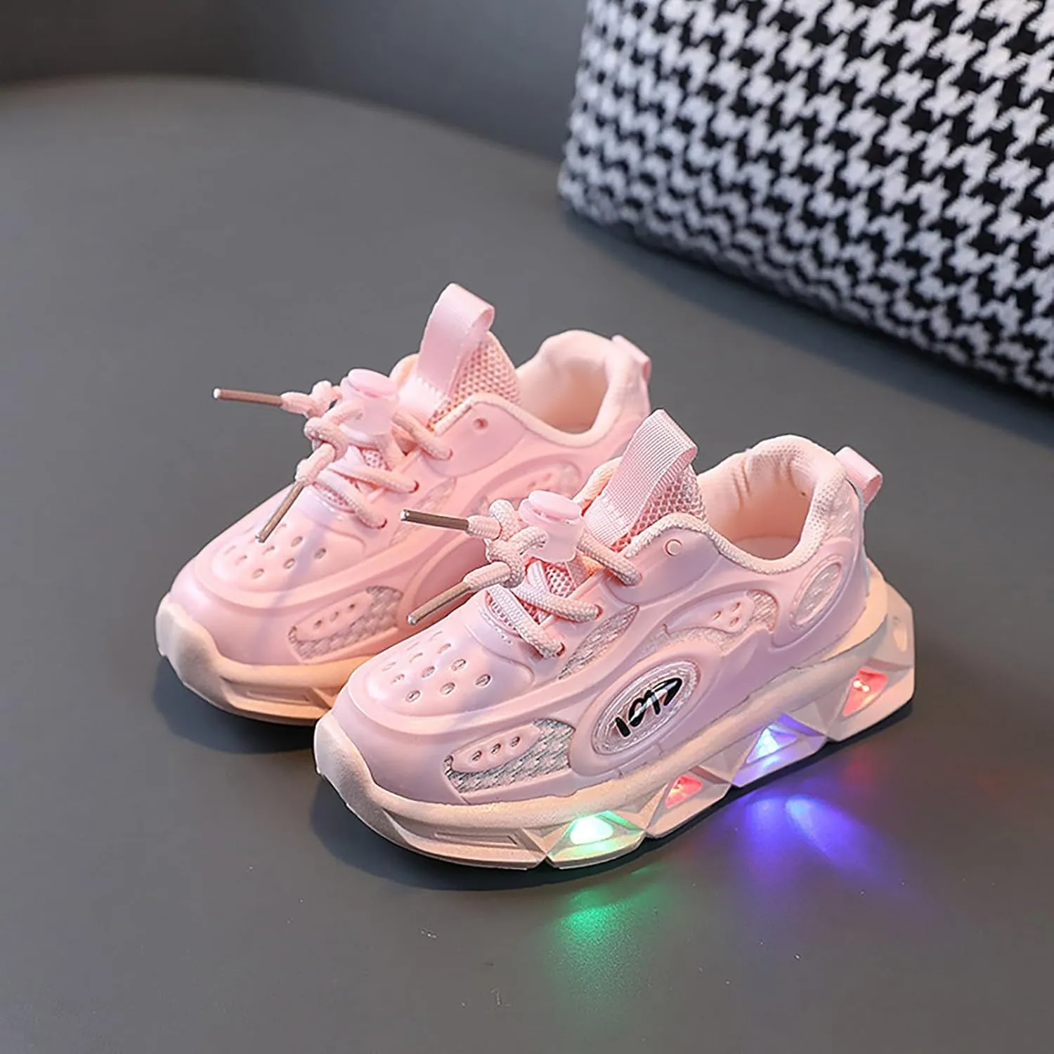 Toddler Led Light Up Sneaker Baby Infant Newborn First Walking Running Sport Shoes Kids Slip On Chunky Sole Shoes