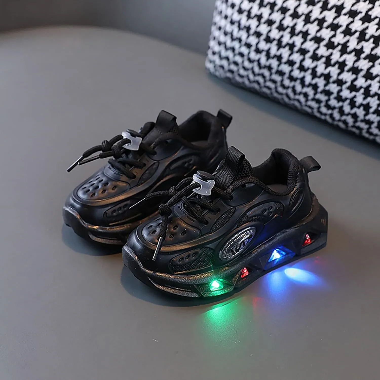 Toddler Led Light Up Sneaker Baby Infant Newborn First Walking Running Sport Shoes Kids Slip On Chunky Sole Shoes