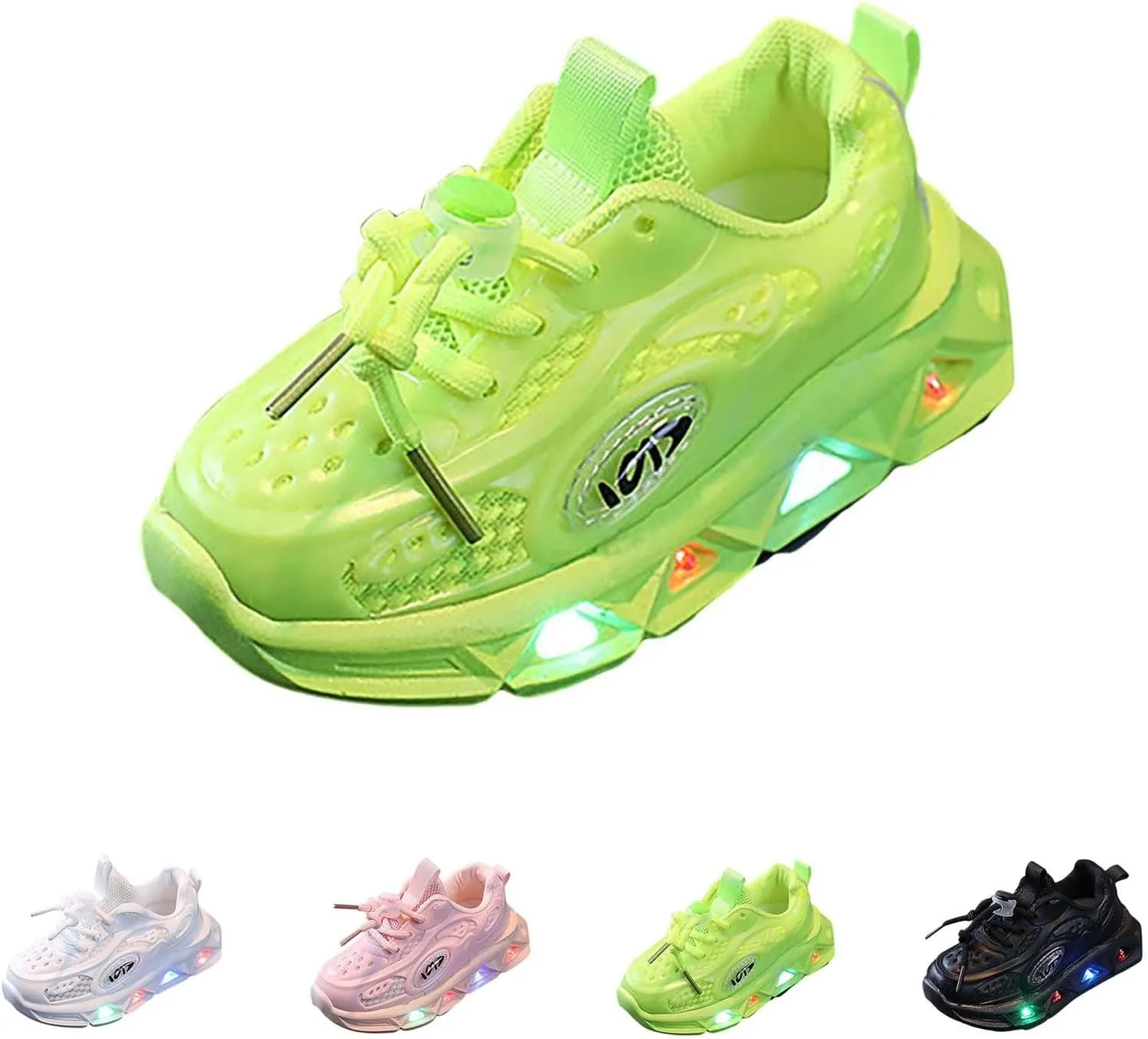 Toddler Led Light Up Sneaker Baby Infant Newborn First Walking Running Sport Shoes Kids Slip On Chunky Sole Shoes