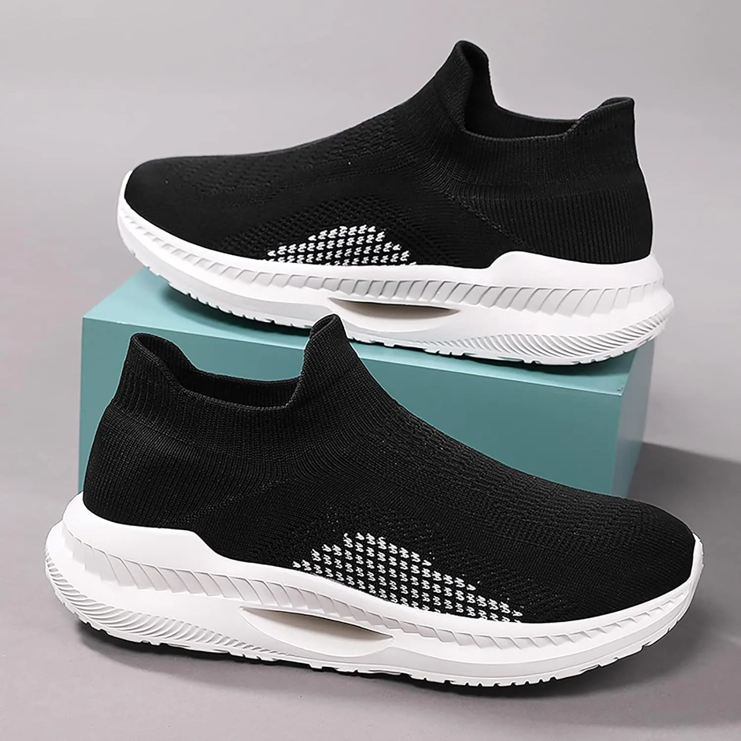 White Sneakers for Women Comfortable Women Orthopedic Sneakers Walking Womens Slip On Walking Sneakers Size 7 Womens Walking Shoes with Arch Support 9.5 Zapatos De Trabajo para Mujer Altos
