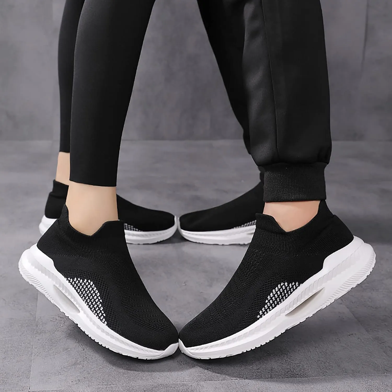 White Sneakers for Women Comfortable Women Orthopedic Sneakers Walking Womens Slip On Walking Sneakers Size 7 Womens Walking Shoes with Arch Support 9.5 Zapatos De Trabajo para Mujer Altos