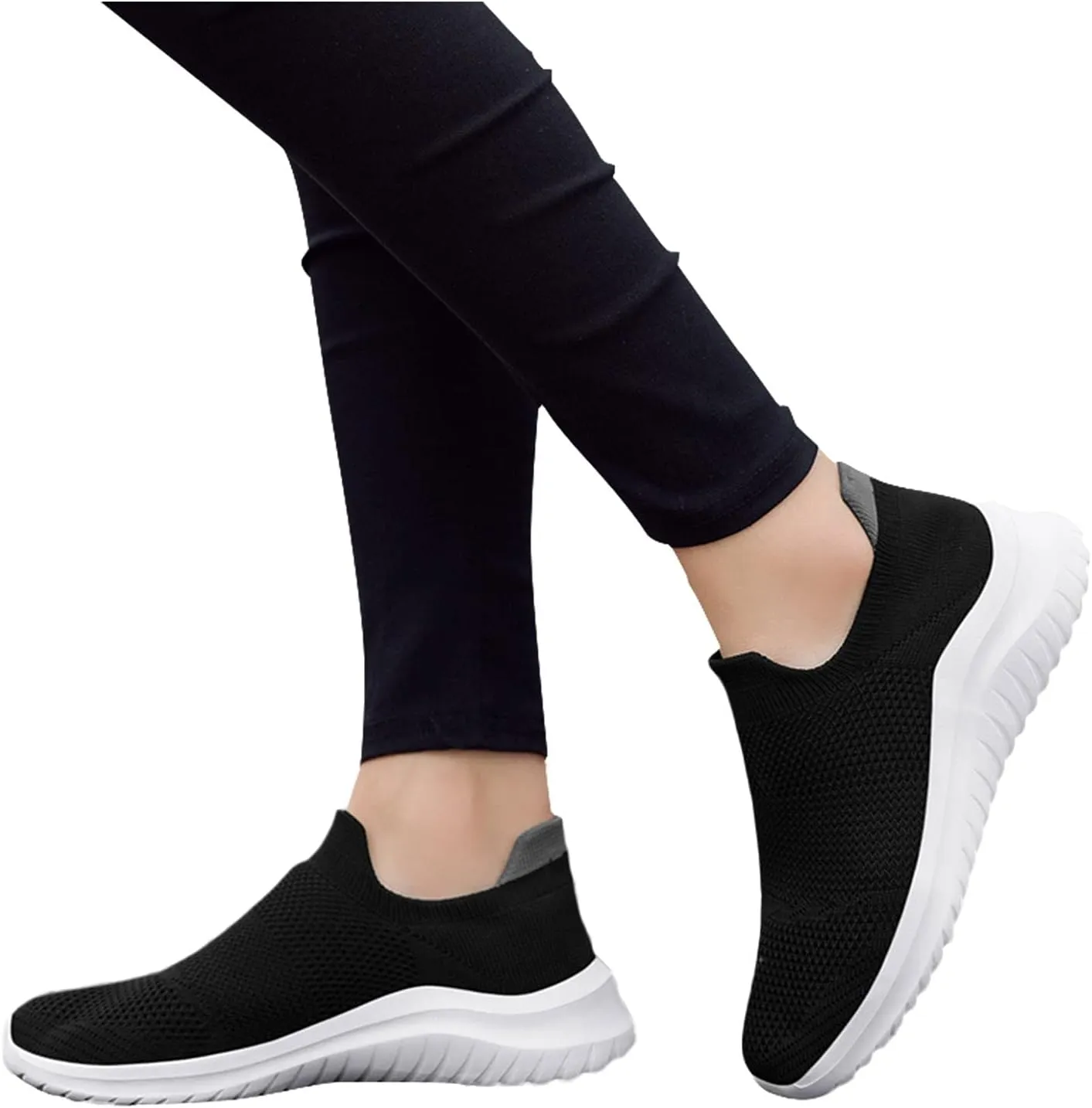 White Sneakers for Women Wide Toe Box Slip Resistant Nurse Shoes for Women White Womens Casual Shoes Size 11 Wide Walking Sneakers for Women Wide Width Slip On Sneakers Womens Shoes