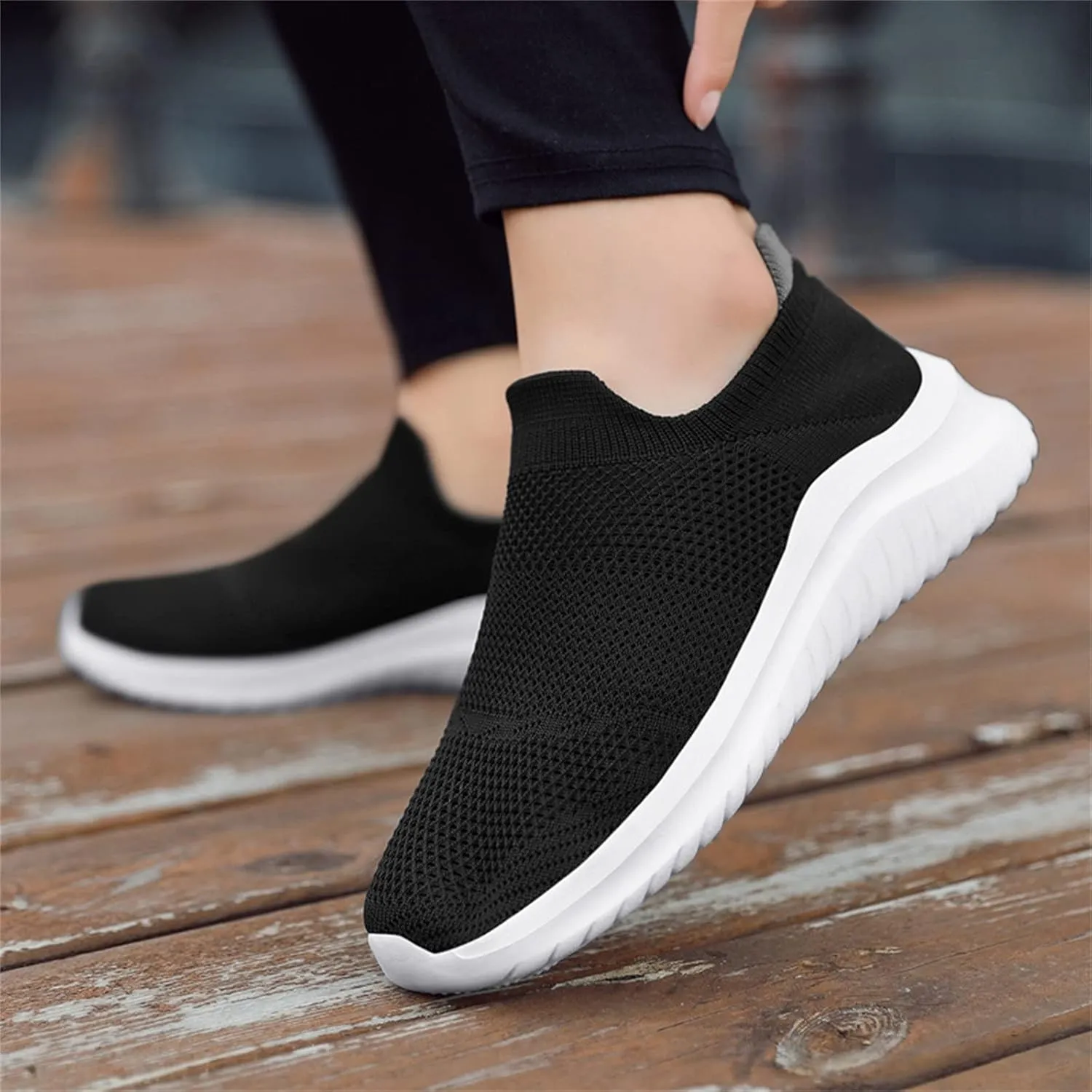 White Sneakers for Women Wide Toe Box Slip Resistant Nurse Shoes for Women White Womens Casual Shoes Size 11 Wide Walking Sneakers for Women Wide Width Slip On Sneakers Womens Shoes