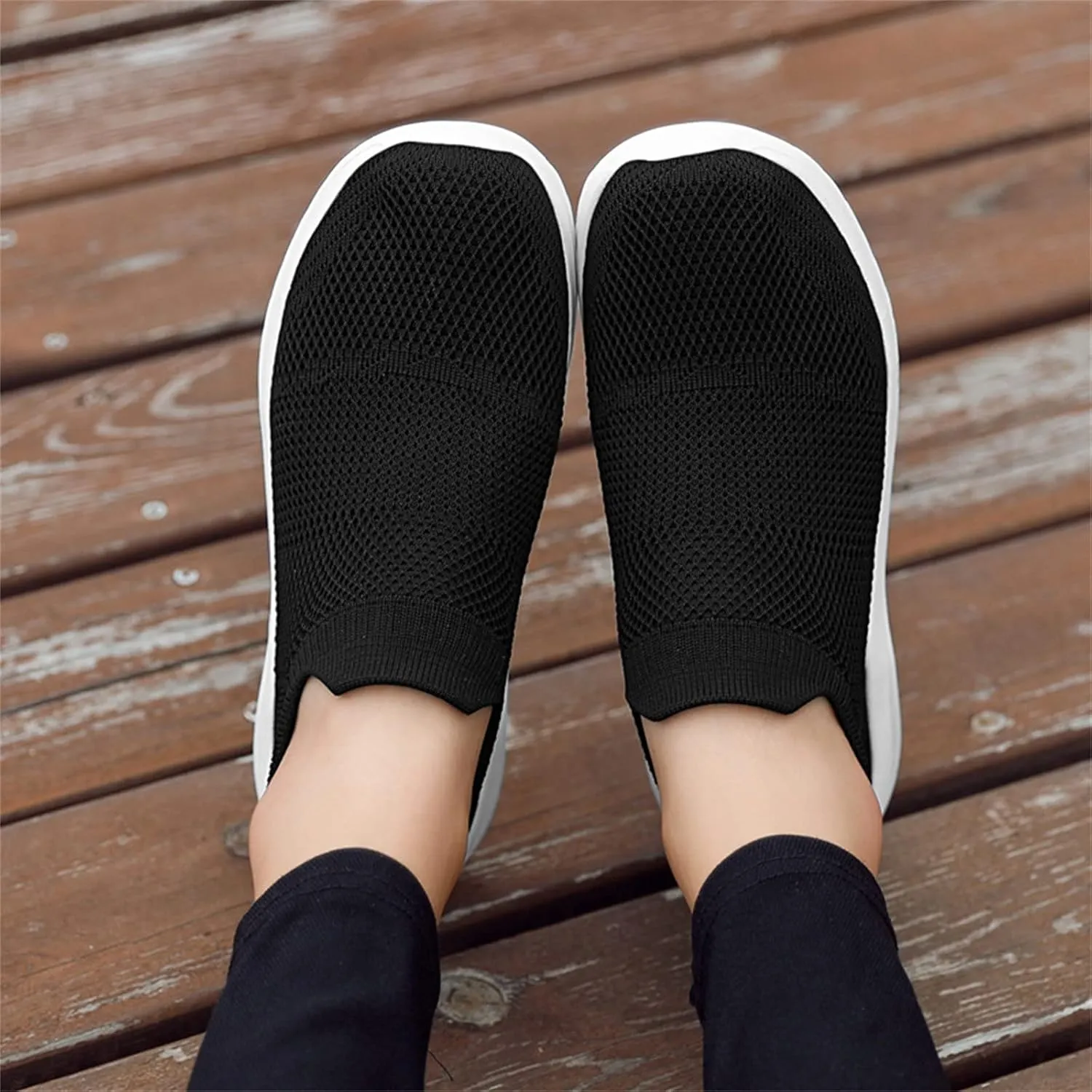 White Sneakers for Women Wide Toe Box Slip Resistant Nurse Shoes for Women White Womens Casual Shoes Size 11 Wide Walking Sneakers for Women Wide Width Slip On Sneakers Womens Shoes
