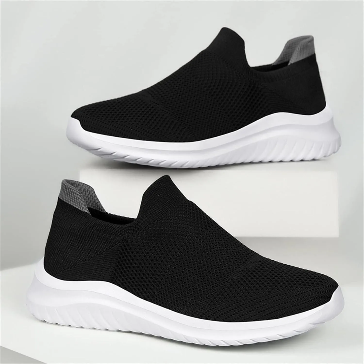 White Sneakers for Women Wide Toe Box Slip Resistant Nurse Shoes for Women White Womens Casual Shoes Size 11 Wide Walking Sneakers for Women Wide Width Slip On Sneakers Womens Shoes