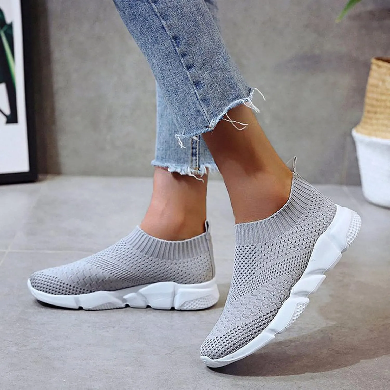 Wide Toe Box Shoes Women Casual Sneakers Comfy Work Shoes for Women Business Casual Womens Slip On Sneakers Size 8.5 Platform Wide Sneakers for Women Fashion Womens Black Walking Sneakers Size 8