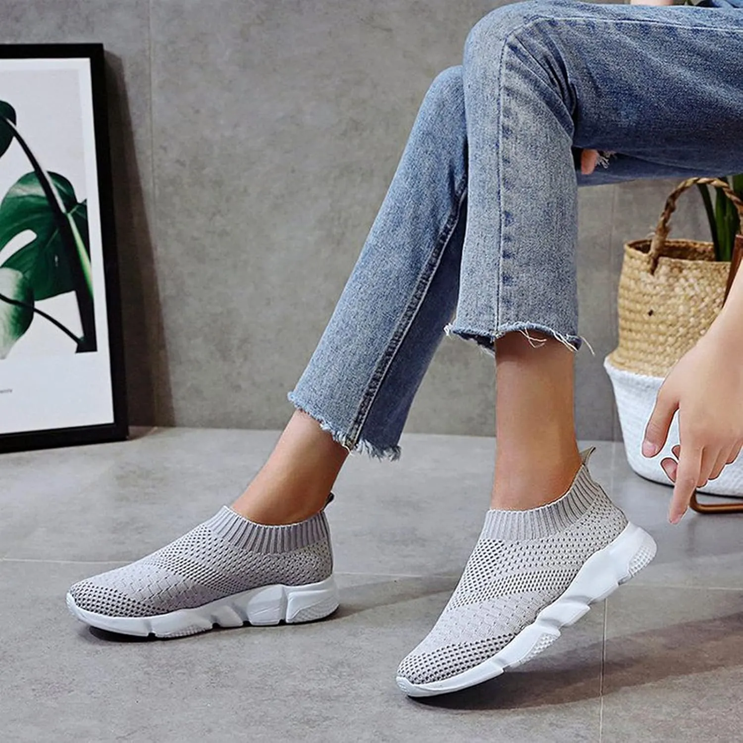 Wide Toe Box Shoes Women Casual Sneakers Comfy Work Shoes for Women Business Casual Womens Slip On Sneakers Size 8.5 Platform Wide Sneakers for Women Fashion Womens Black Walking Sneakers Size 8