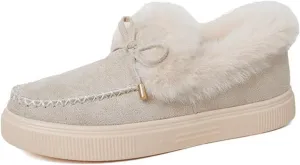 Winter Boots For Women 2024 Fashion Slip On Warm Snow Ankle Booties Fur Lined Thickening Comfortable Loafers Shoes