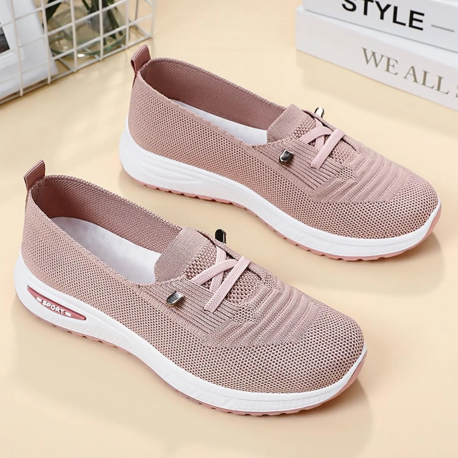 Women Comfy Orthopedic Walking Shoes 2025 Wide Width Comfortable Lightweight Orthopedic Shoes Non Slip Lightweight Breathable Slip On Arch Support Retro Sneakers